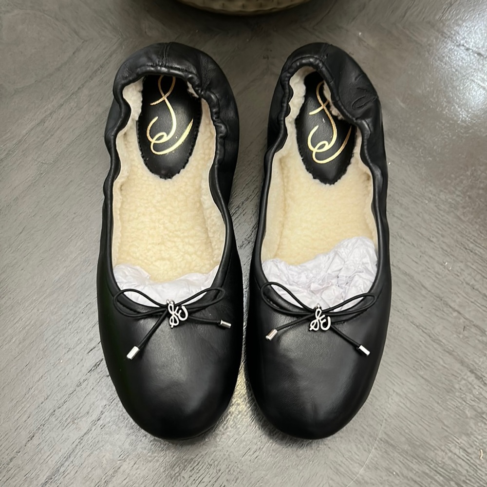 Sam edelman Felicia Faux Shearling Suede Ballet Flats - Picture 3 of 8